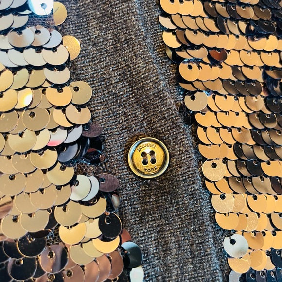 Michael Kors Silver Sequined Cardigan - Picture 9 of 13